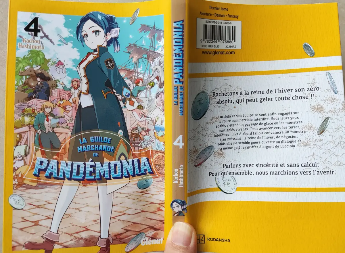 tome 4 de La guilde marchande de Pandémonia sorti chez Glénat Manga - mon avis